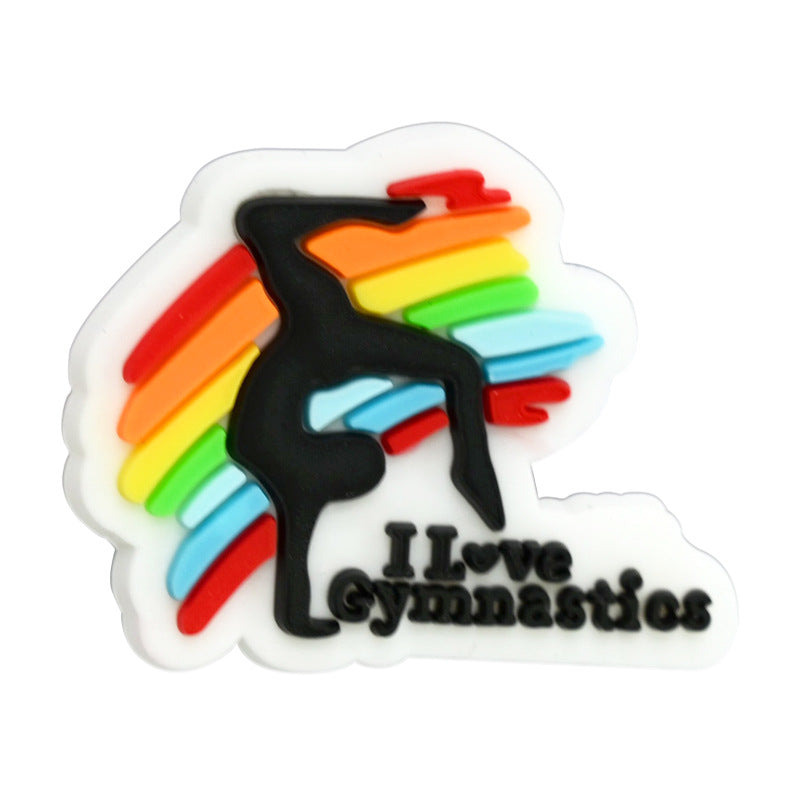 Gymnastics Series Silicone Focal Beads