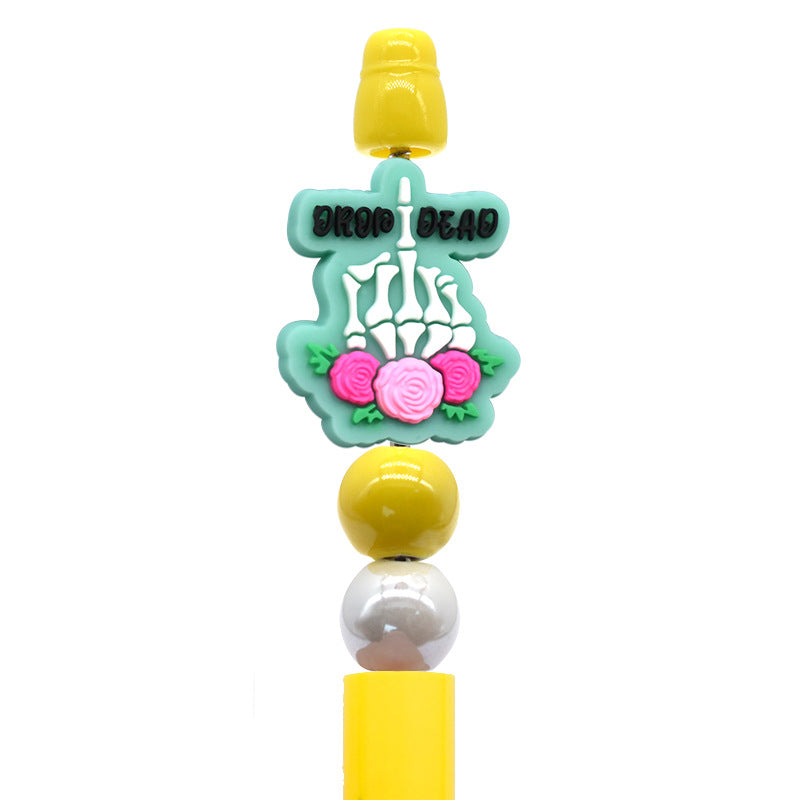 Cute cartoon silicone focal beads