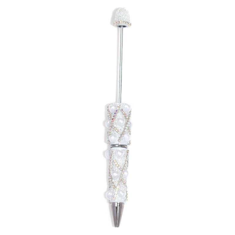 Heart Shape Pearl Full Diamond Beaded Pen