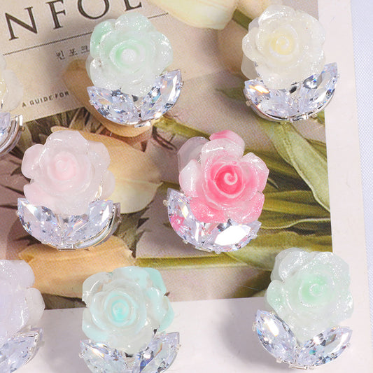 Transparent texture gradient color rose flower ball