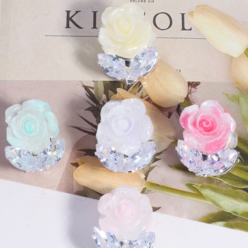 Transparent texture gradient color rose flower ball