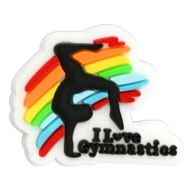 Gymnastics Series Silicone Focal Beads