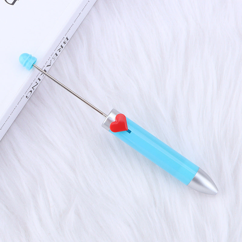 Heart-shaped Seven-color Beaded Pen