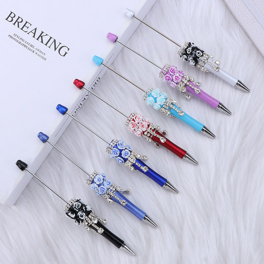 Flower beadable pen