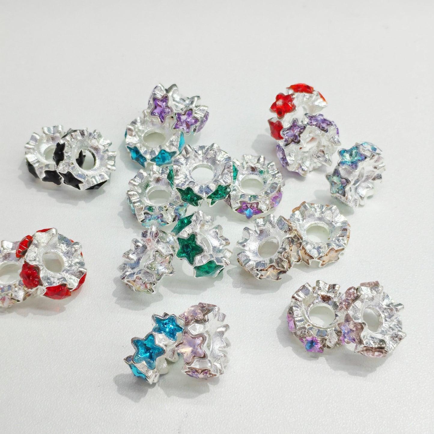 Bead Spacer Round Wheel Spacer Five-Pointed Star Alloy