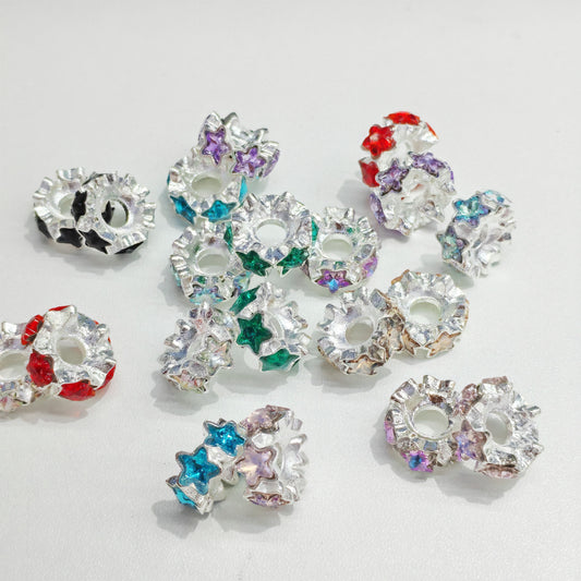 Bead Spacer Round Wheel Spacer Five-Pointed Star Alloy