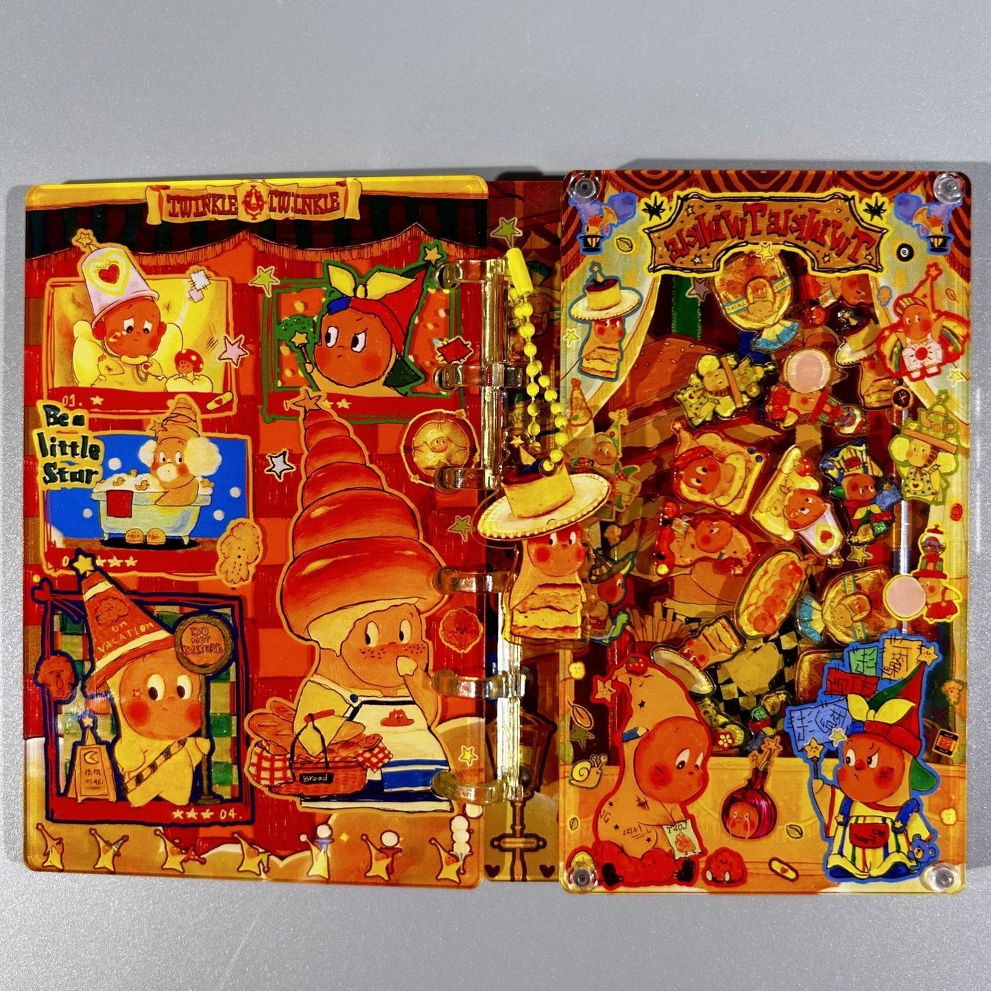 acrylic shake notebook