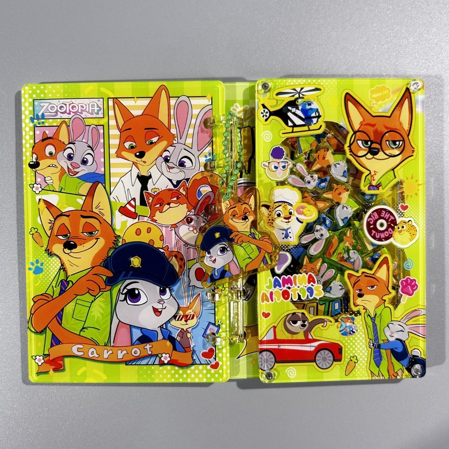 acrylic shake notebook