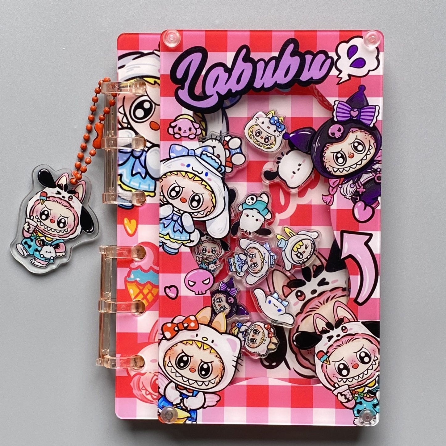 acrylic shake notebook