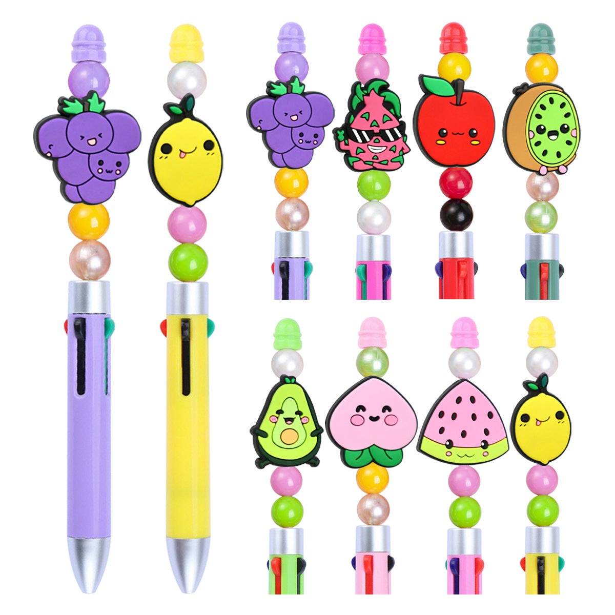 Cartoon fruit silicone focal beads