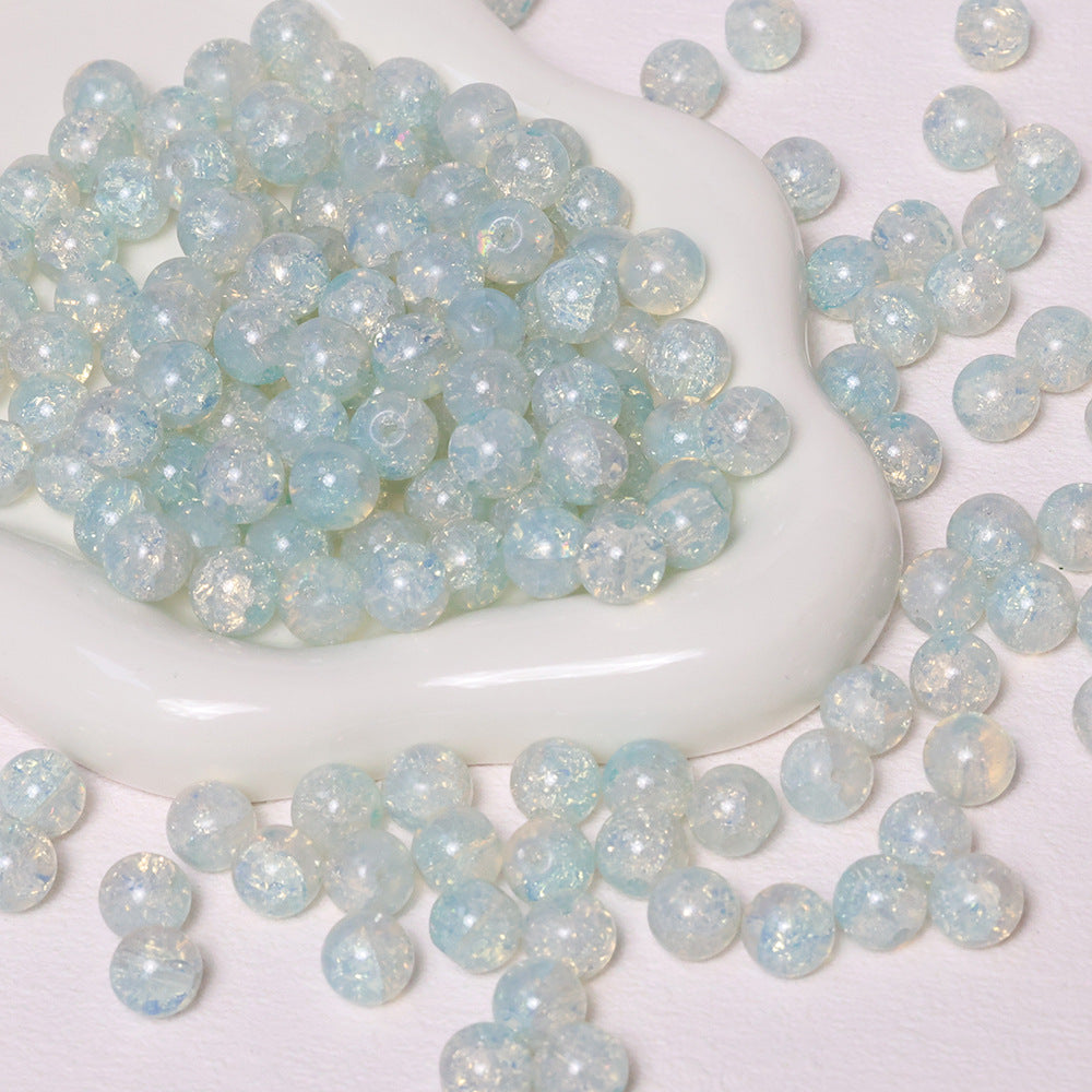 10mm Crackle Beads Jade  Glass Beads
