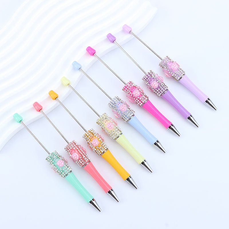 Inlaid Diamond Turtle Beaded Pen