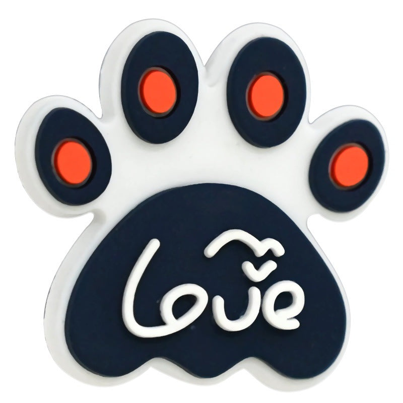 Cartoon Animal Footprint Series Silicone Focus Beads Silicone Focus Beads