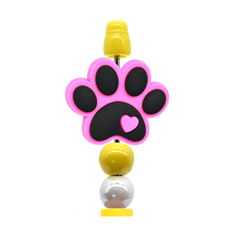 Cartoon Cute Animal Beaded Pen Silicone Focal Beads