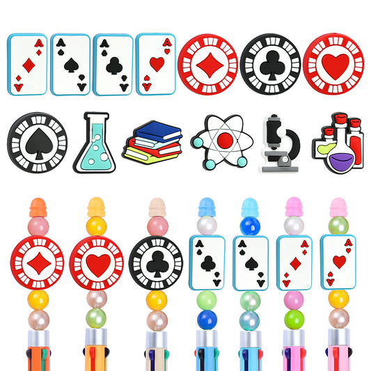 Playing Card Series Silicone Focal Beads