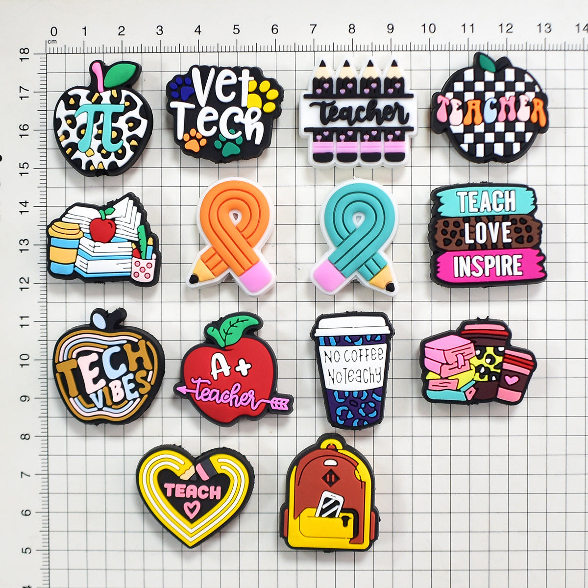 Back-to-School Student Stationery Series Silicone Focal Beads