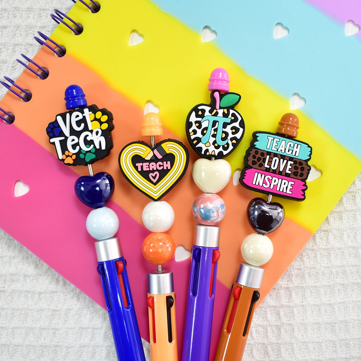 Back-to-School Student Stationery Series Silicone Focal Beads
