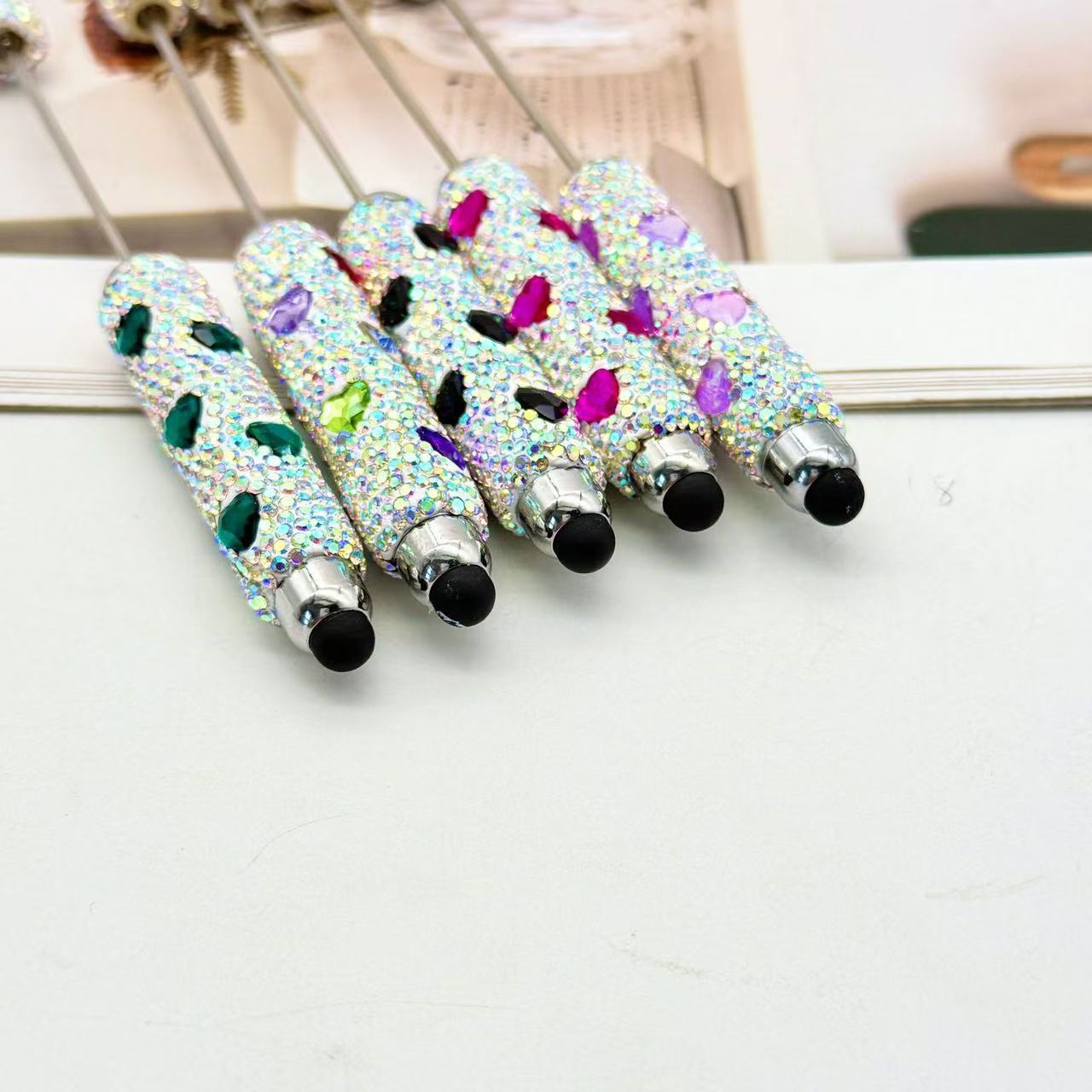Heart Touch Screen Full Diamond Beaded Pen