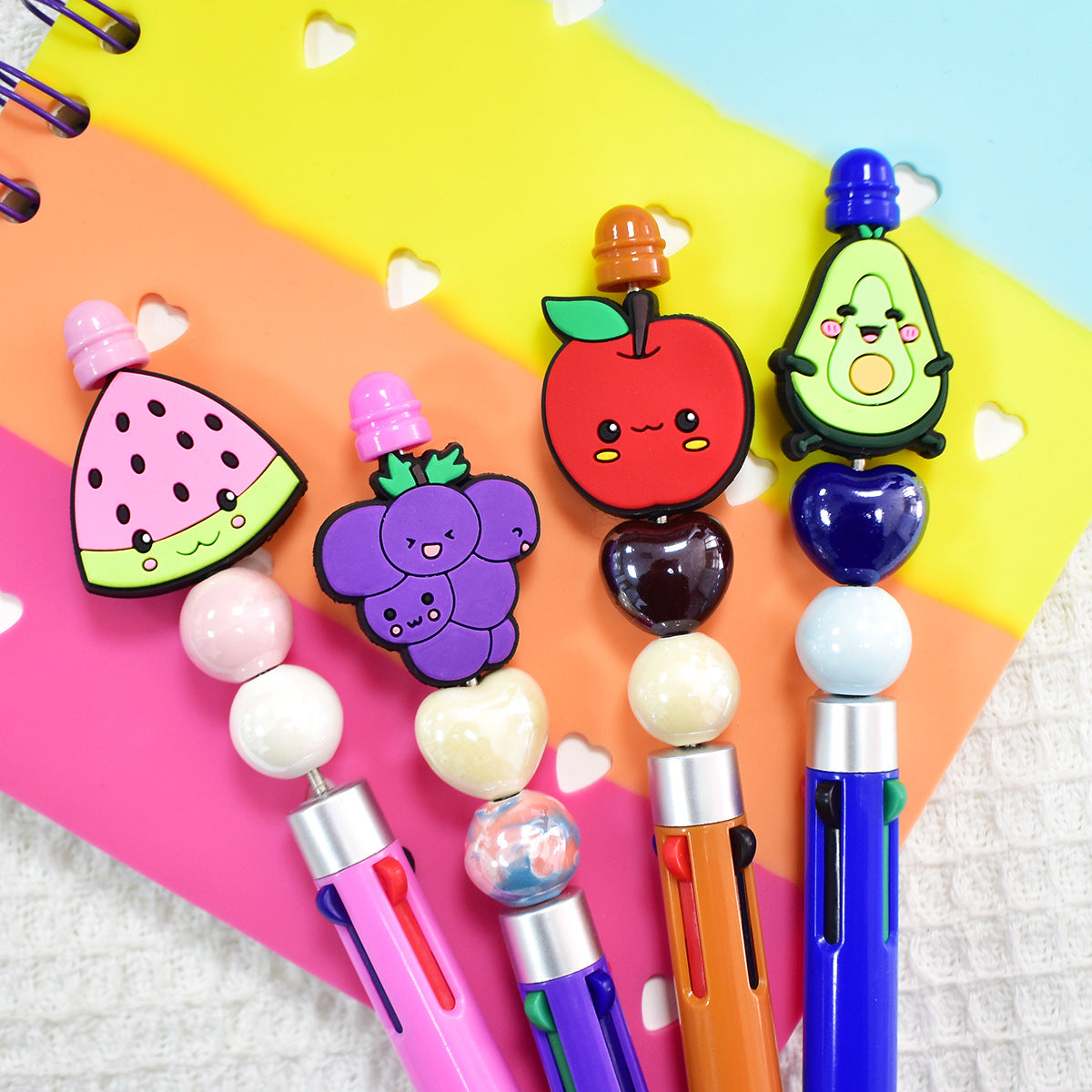 Cartoon fruit silicone focal beads