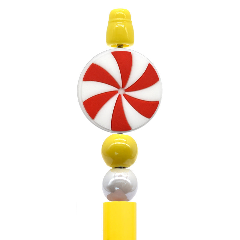 Christmas Beaded Pen Silicone Focal Beads