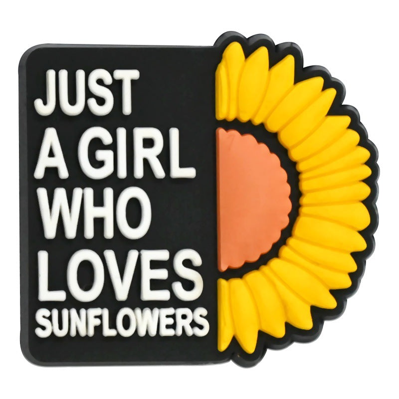 Sunflower Flower Patch Silicone Focus Beads Silicone Focus Beads
