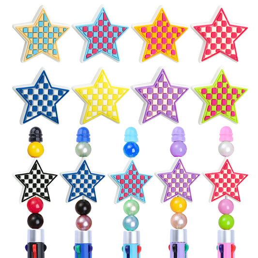Grid Star Series Silicone Focus Beads