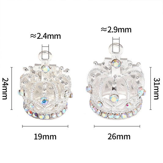 Zirconia Bubble Mart Beaded Crown Pendant Headpiece