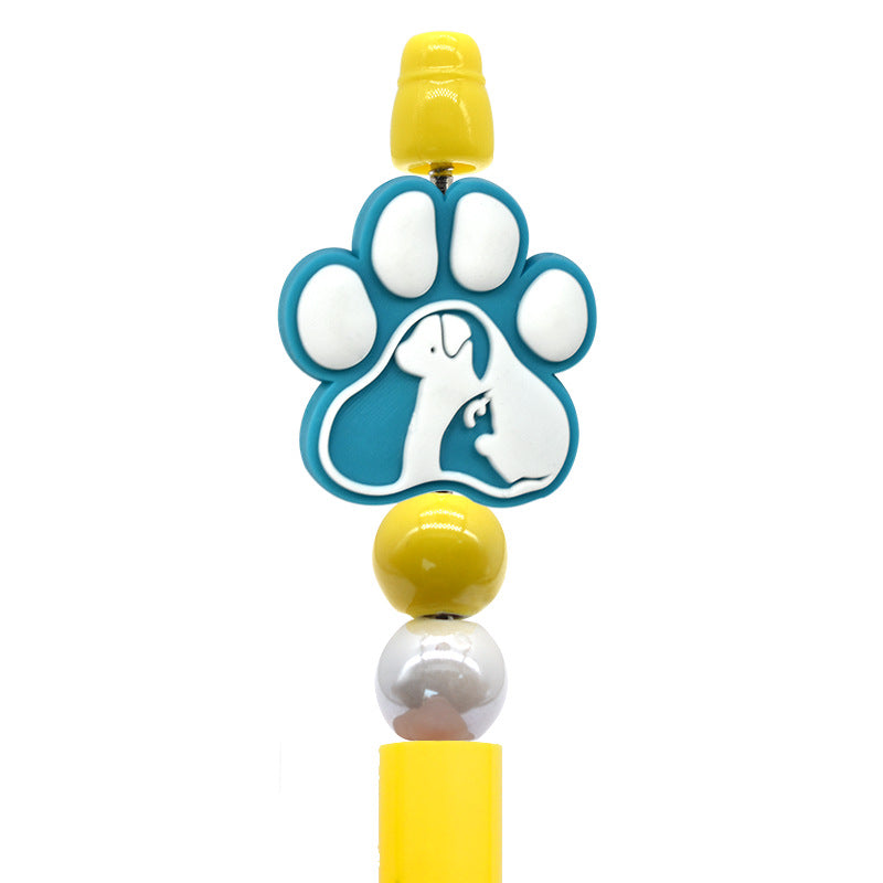 Cartoon Cute Animal Beaded Pen Silicone Focal Beads