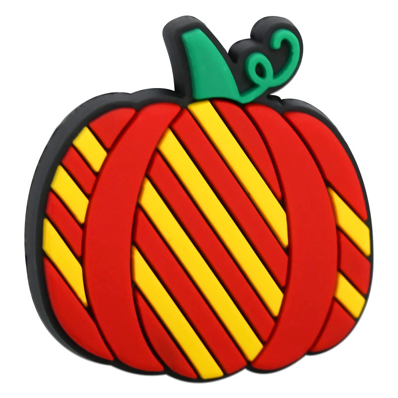 Halloween Pumpkin Silicone Focal Beads