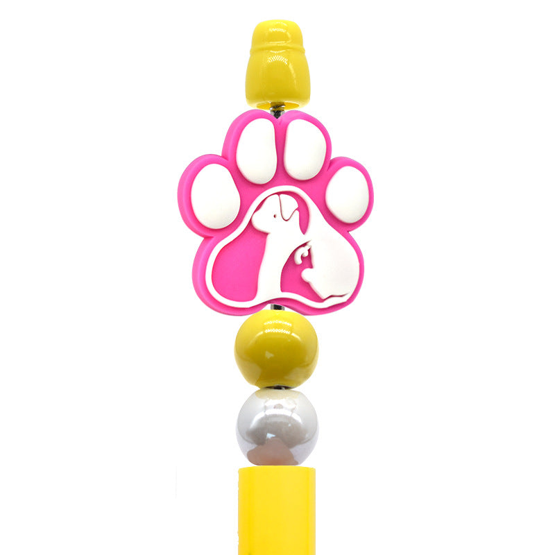 Cartoon Cute Animal Beaded Pen Silicone Focal Beads