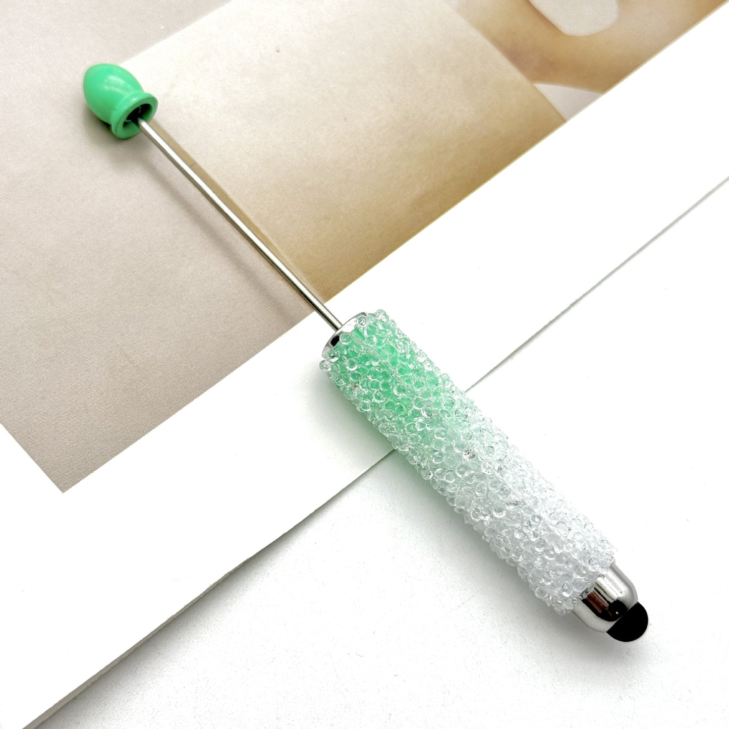 Resin Gypsophila Touch Screen Beaded Pen