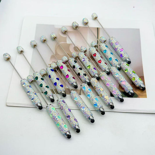 Heart Touch Screen Full Diamond Beaded Pen