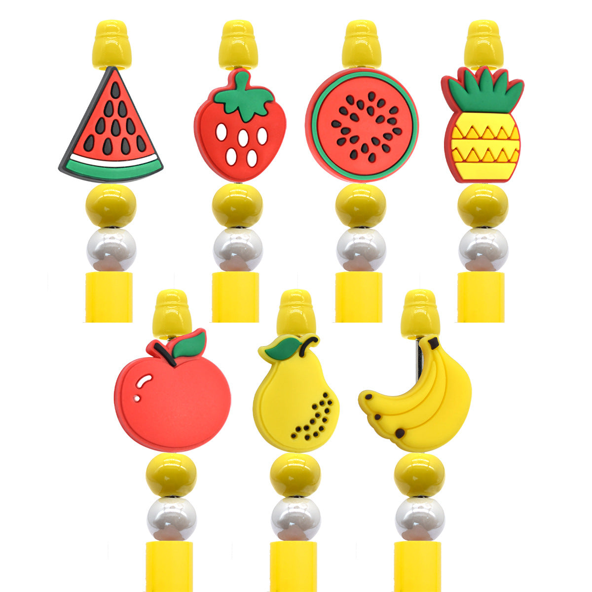 Cute Cartoon Fruit Series Silicone Focus Beads Silicone Focus Beads