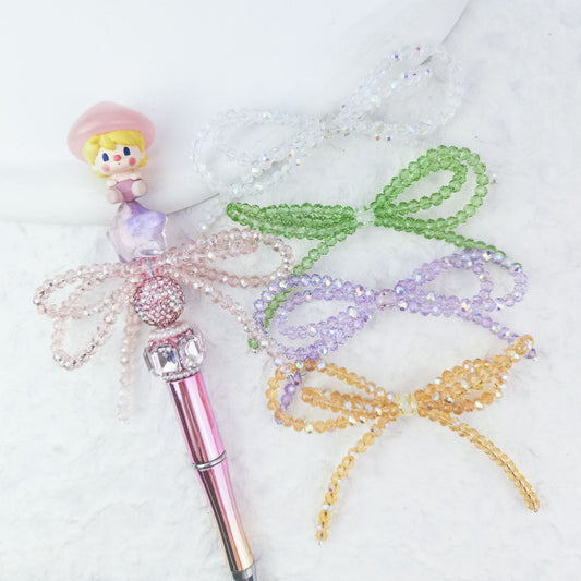 Bling Gorgeous Double-Layer Crystal Pen-Through Bowknot