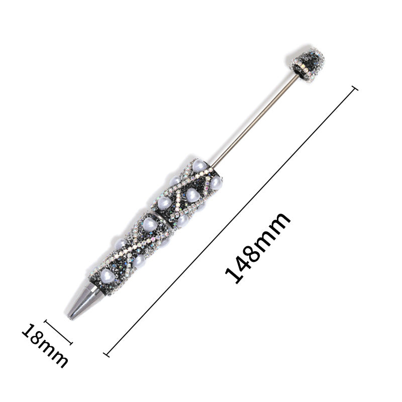 Heart Shape Pearl Full Diamond Beaded Pen