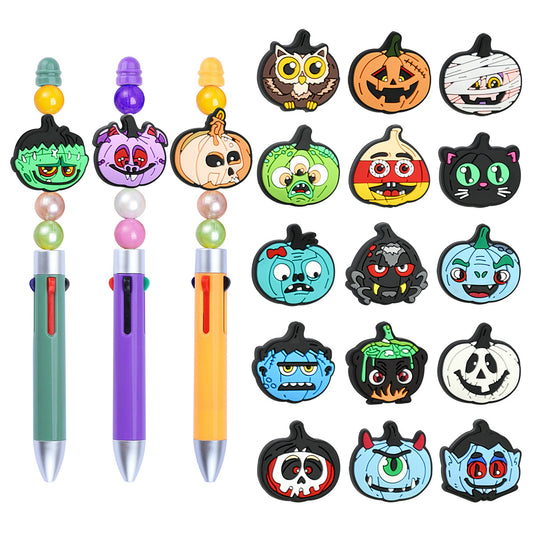 Halloween Pumpkin Series Silicone Focal Beads