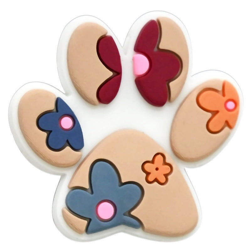 Cartoon Animal Footprint Series Silicone Focus Beads Silicone Focus Beads