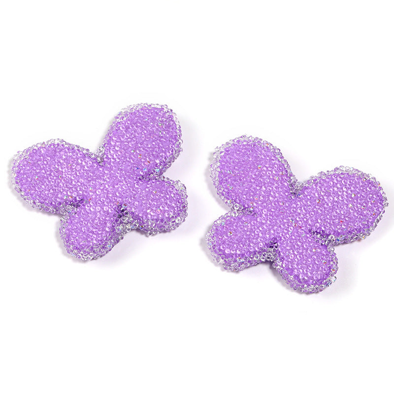 Colorful Sugar Butterfly Full Diamond Through Hole Beads