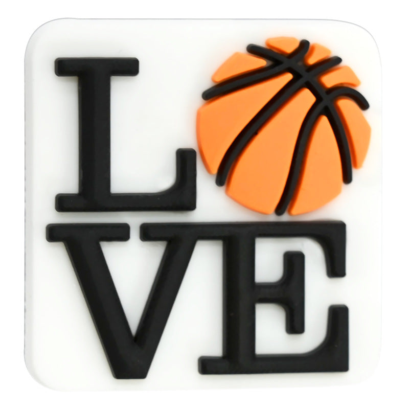 Basketball Series Silicone Focus Beads