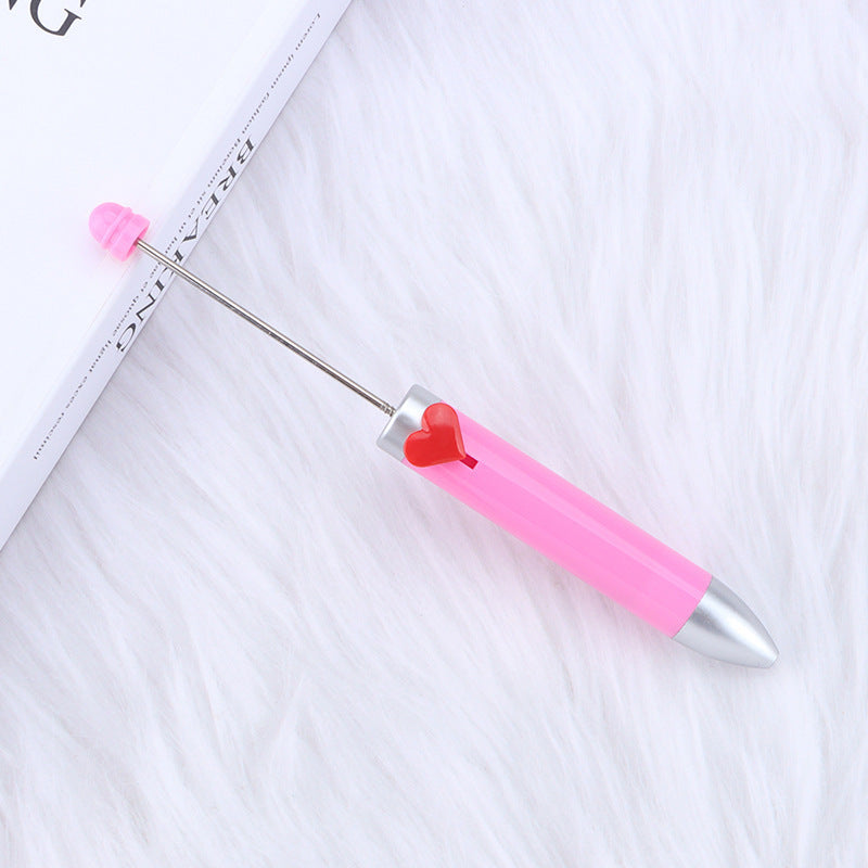 Heart-shaped Seven-color Beaded Pen