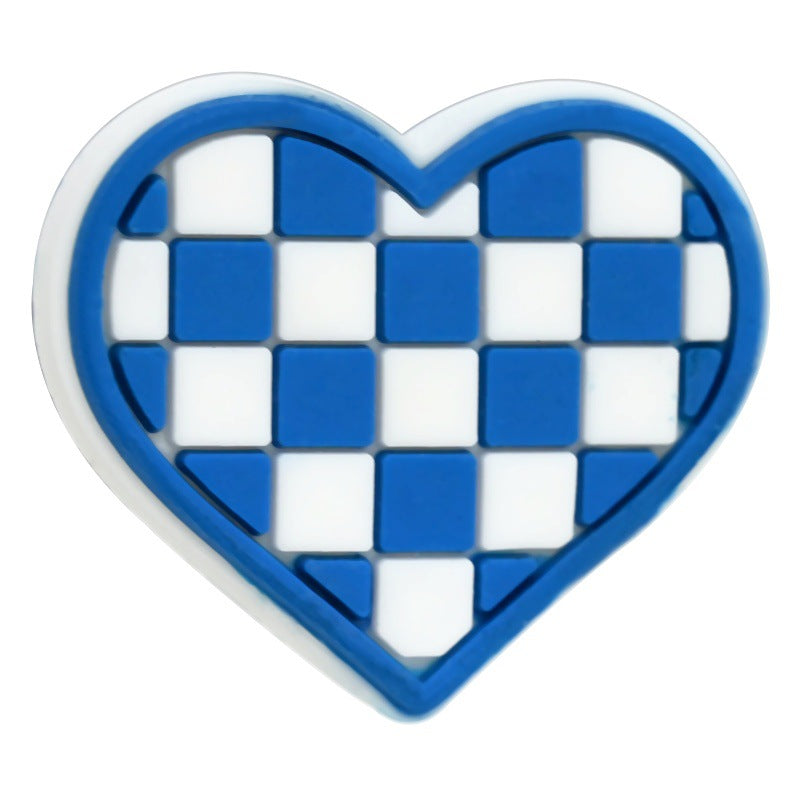 Grid Heart Series Silicone Focus Beads