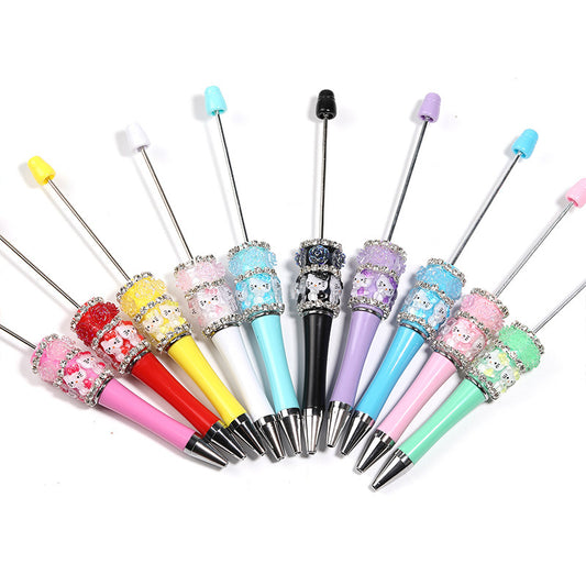 Cartoon Stress Relief Flower Beaded Pen