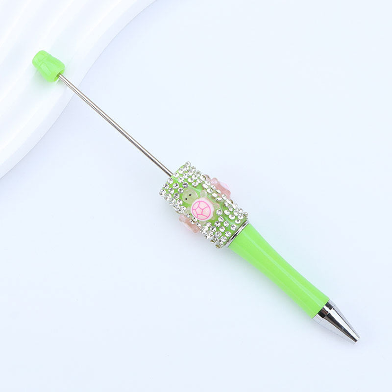 Inlaid Diamond Turtle Beaded Pen