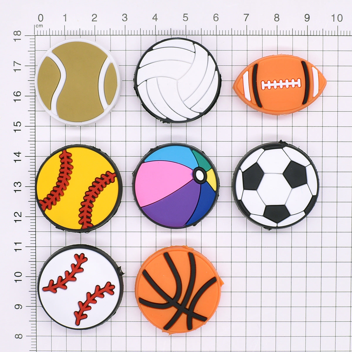 Ball Sports Series Silicone Focal Beads