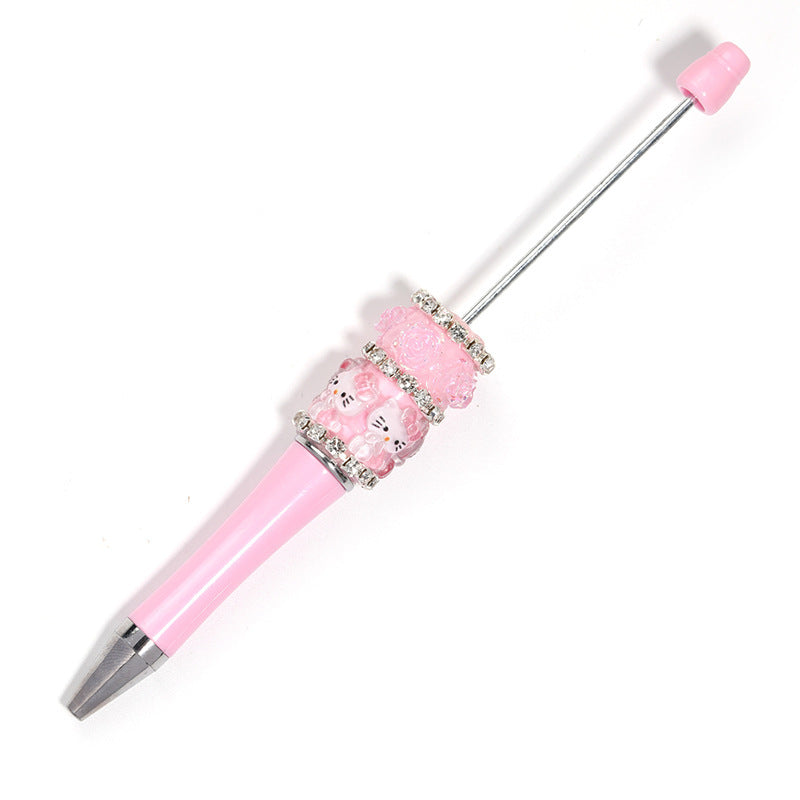 Cartoon Stress Relief Flower Beaded Pen