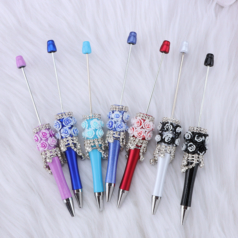 Flower beadable pen