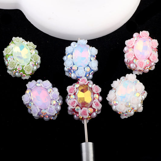 Artificial Flowers with Pearl Inlay  Beads