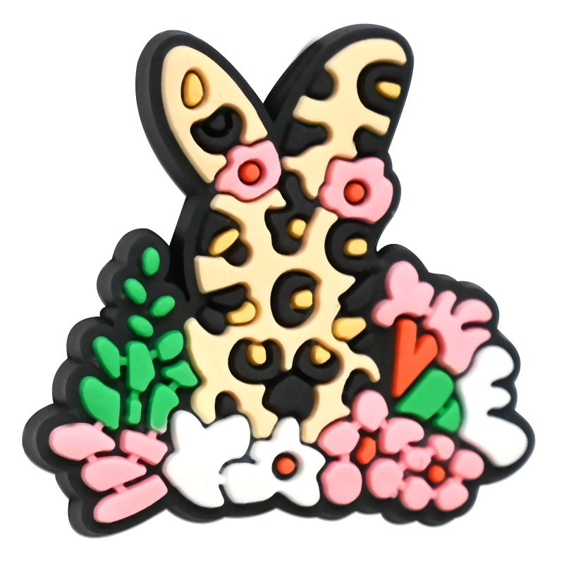 Cute Cartoon Easter Bunny Silicone Focal Beads