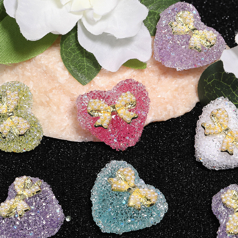 Heart-shaped Soft Sugar Candy Bowknot Beads