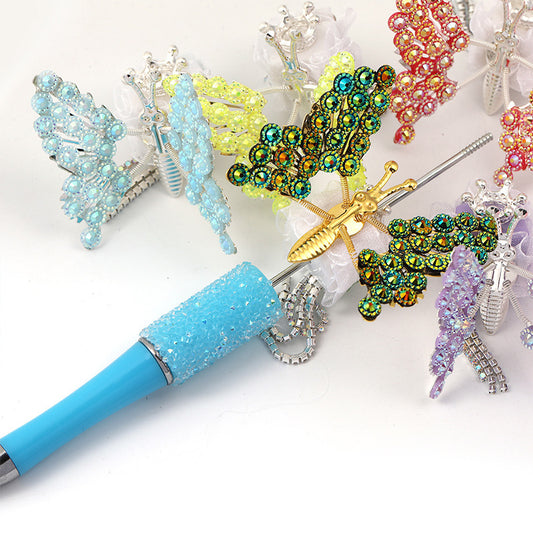 Rhinestone Wings Butterfly Square Beads